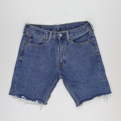 Levi's 505 Denim Cut Off Shorts Blue W33 Vintage Cotton Used Very Good