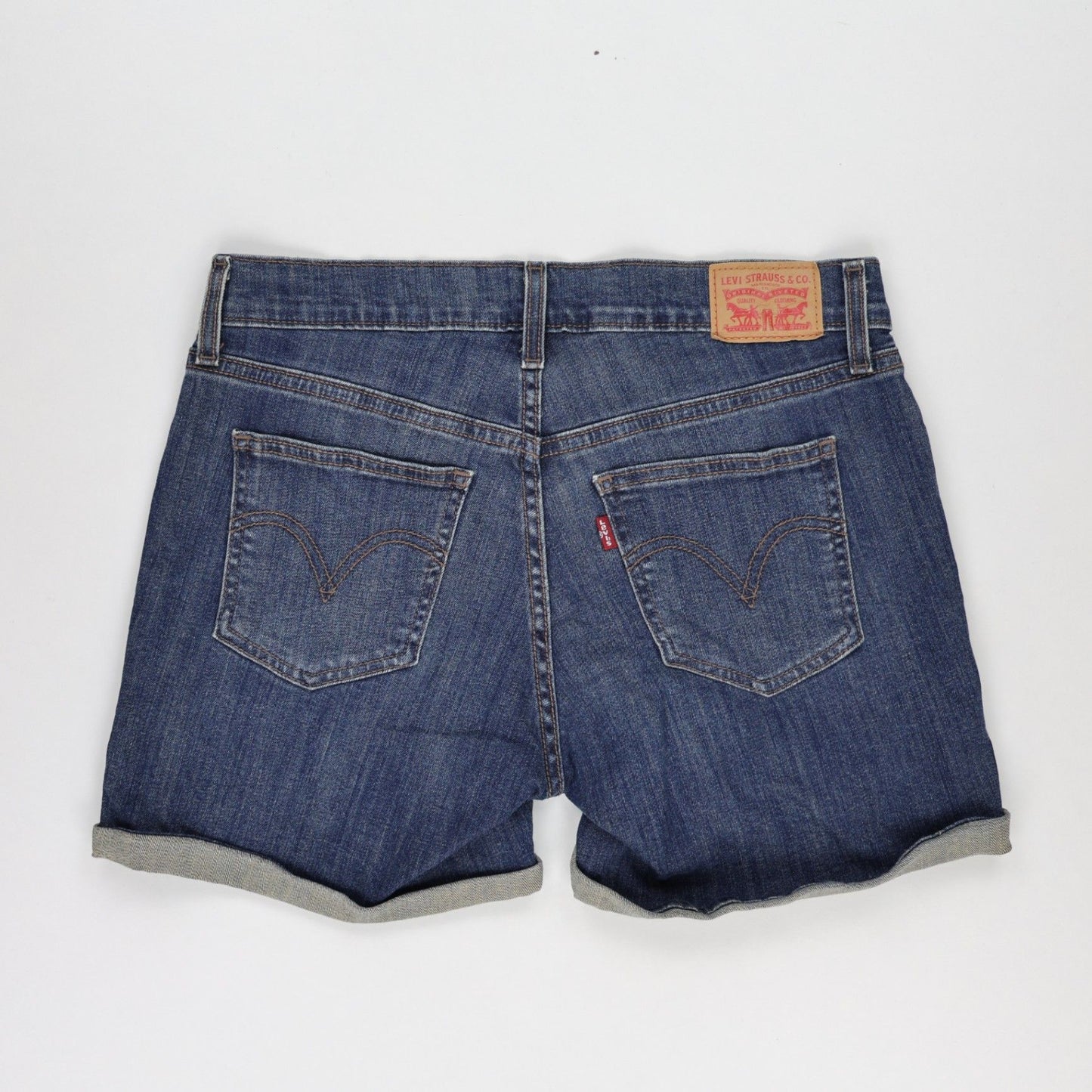 Levi's Women's Blue Denim Shorts W29 Cotton Denim 3 Inch Inseam