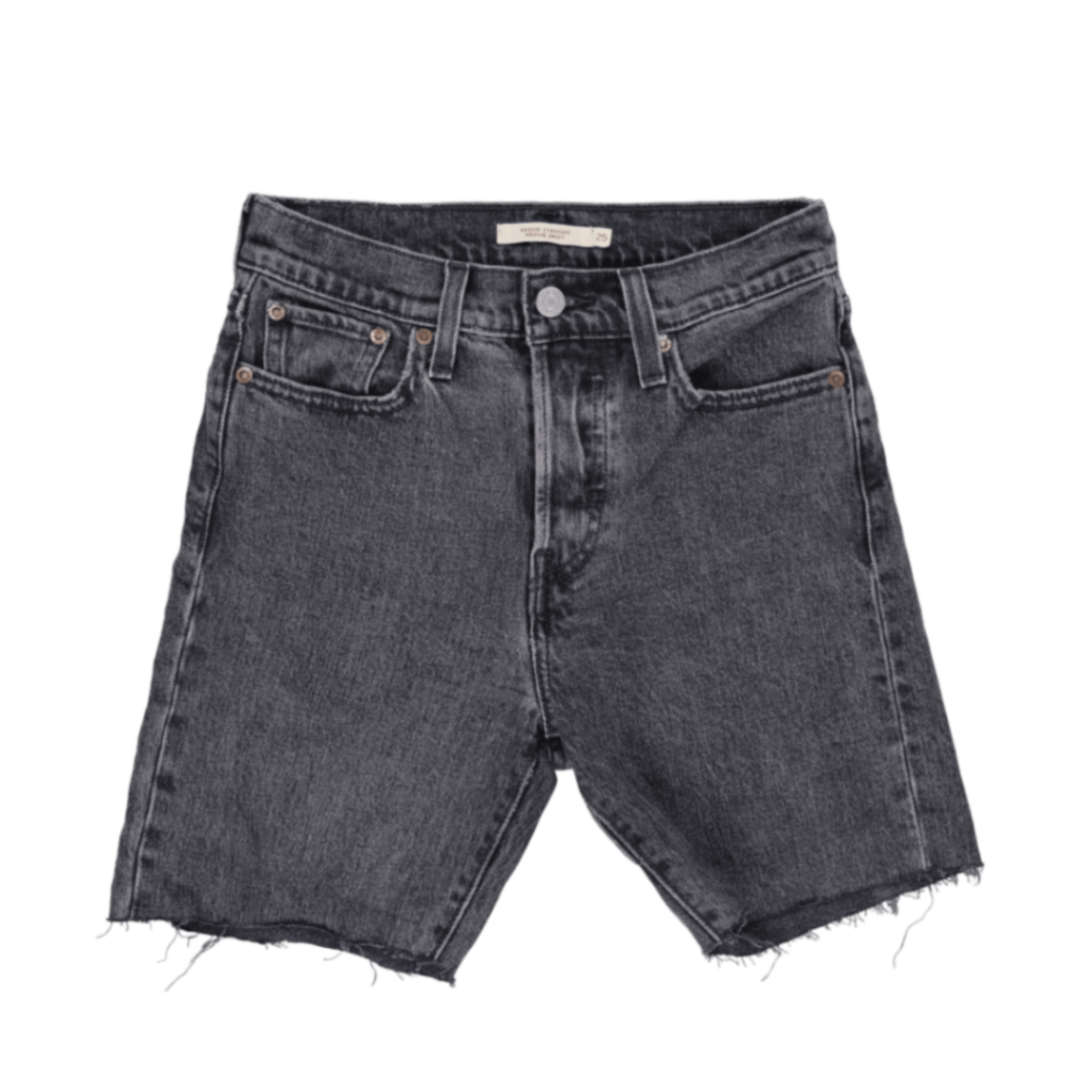 Levi's 501 Black Distressed Denim Shorts W32 Cotton Denim Vintage