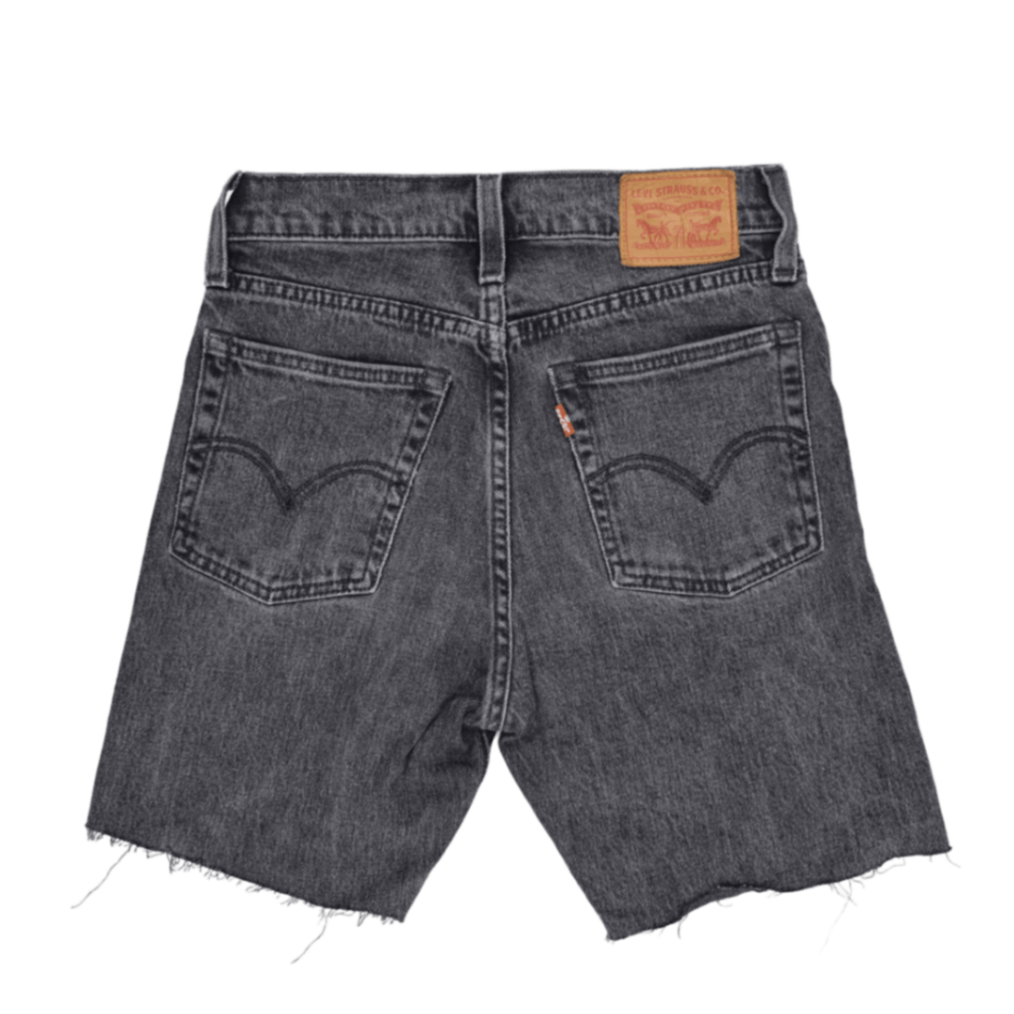 Levi's 501 Black Distressed Denim Shorts W32 Cotton Denim Vintage
