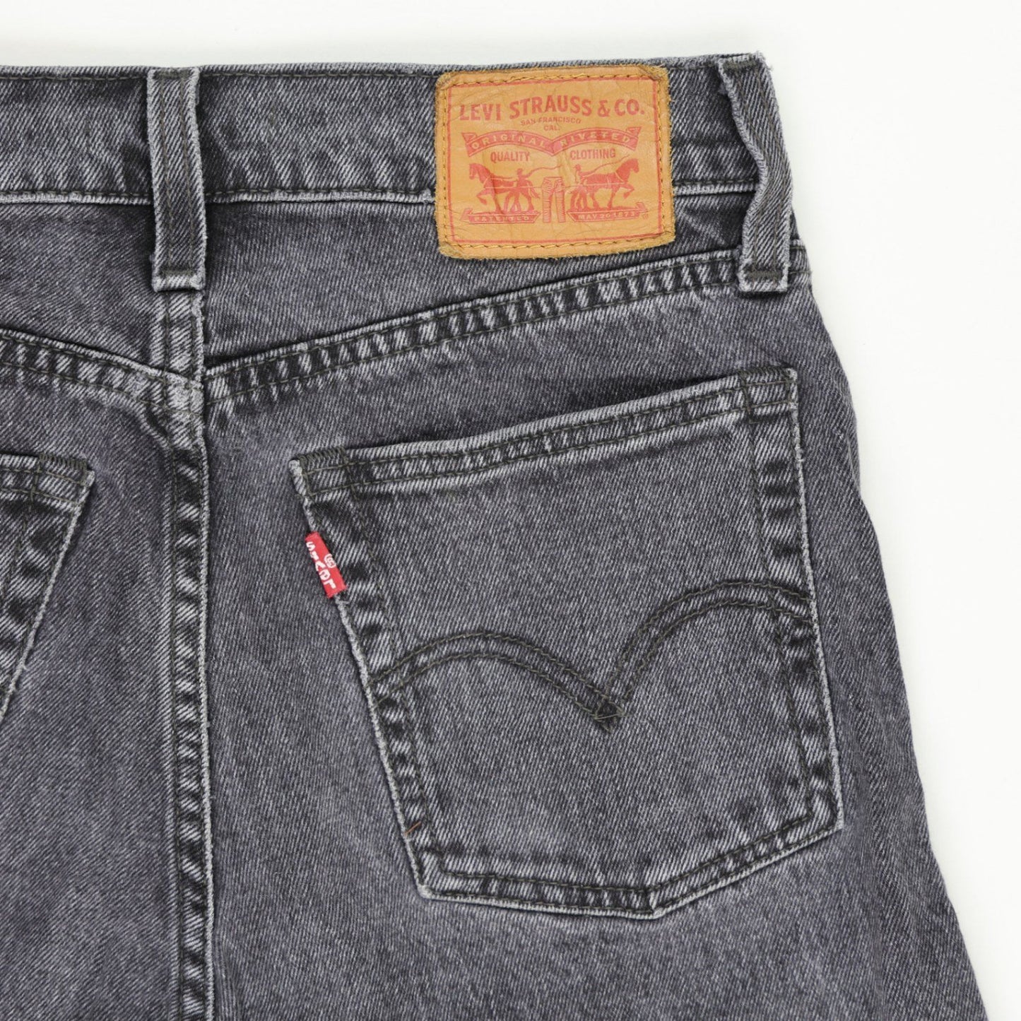Levi's 501 Black Distressed Denim Shorts W32 Cotton Denim Vintage