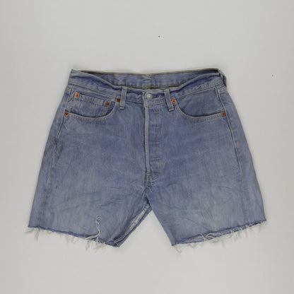 Levi's 501 Vintage Denim Shorts Light Blue 32W Cotton Denim