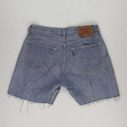 Levi's 501 Vintage Denim Shorts Light Blue 32W Cotton Denim