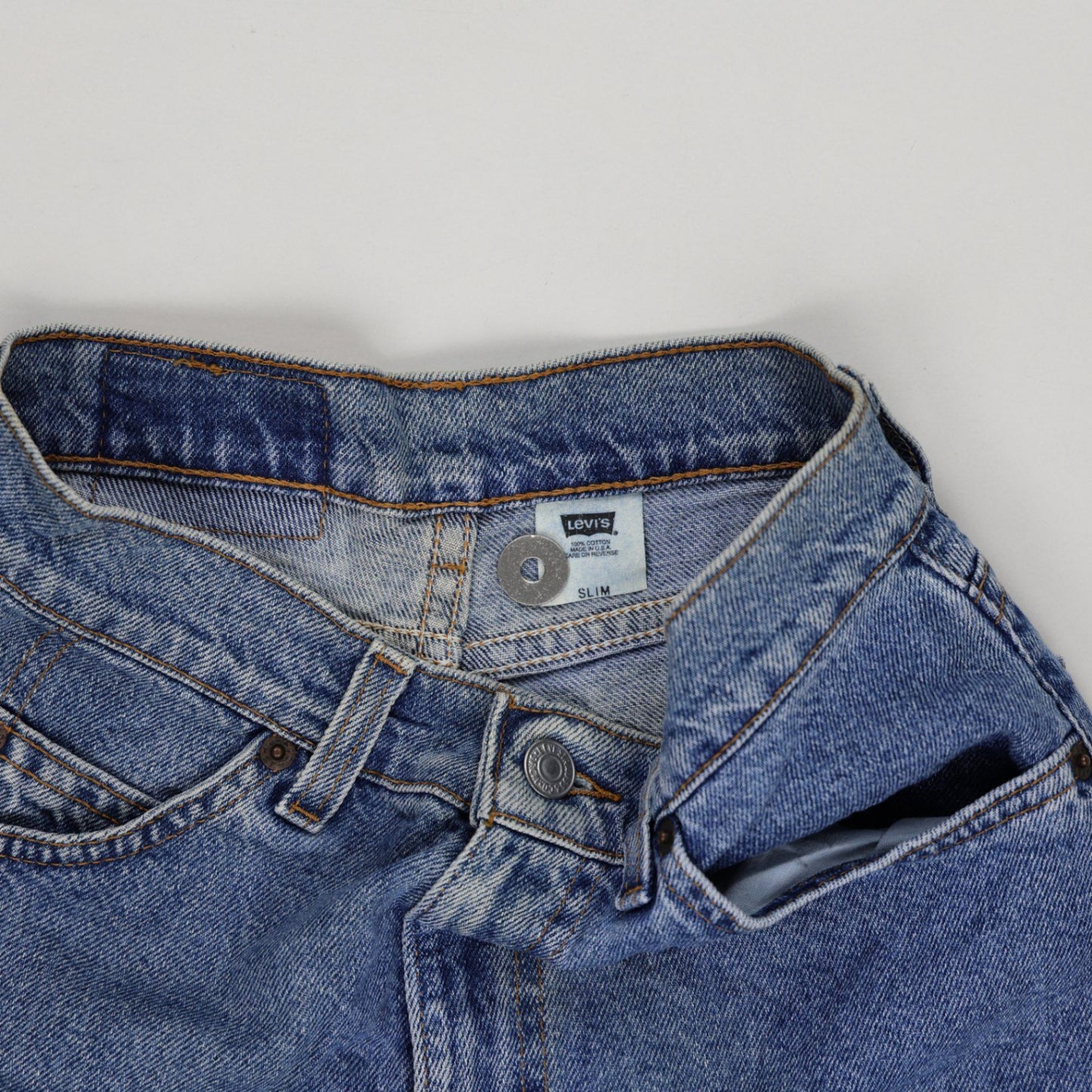 Levi's Vintage Mid Blue Denim Shorts Medium Cotton 21 cm Inseam
