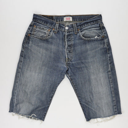 Levi's 501 Vintage Cut Off Shorts Blue W32 Cotton
