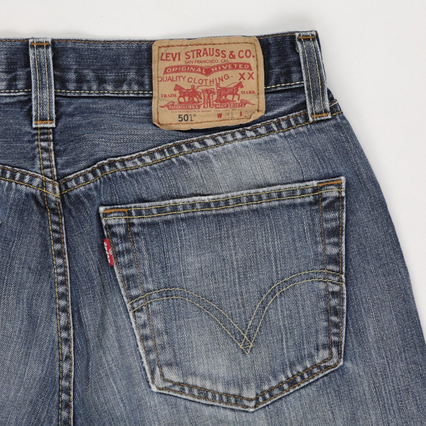 Levi's 501 Vintage Cut Off Shorts Blue W32 Cotton