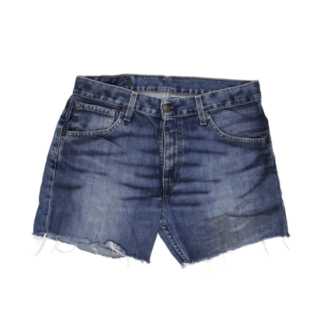 Levi's 501 Vintage High Waist Denim Cut Off Shorts Blue W31 L34 Cotton