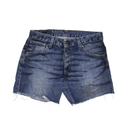 Levi's 501 Vintage High Waist Denim Cut Off Shorts Blue W31 L34 Cotton