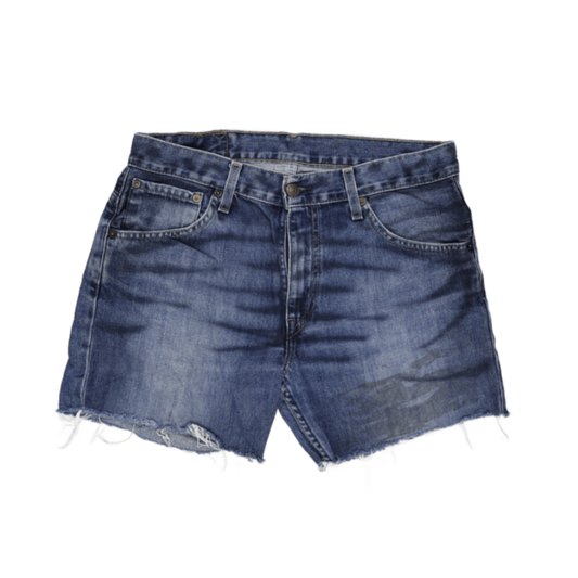 Levi's 501 Vintage High Waist Denim Cut Off Shorts Blue W31 L34 Cotton