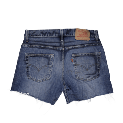 Levi's 501 Vintage High Waist Denim Cut Off Shorts Blue W31 L34 Cotton