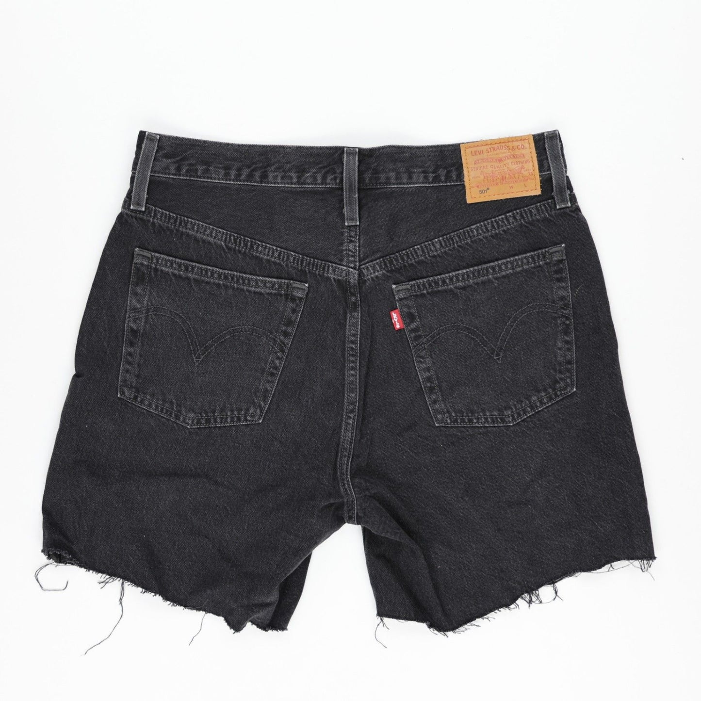 Levi's 501 Vintage Black Denim Shorts 34W 8 Inch Inseam Cotton