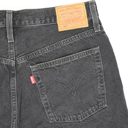 Levi's 501 Vintage Black Denim Shorts 34W 8 Inch Inseam Cotton
