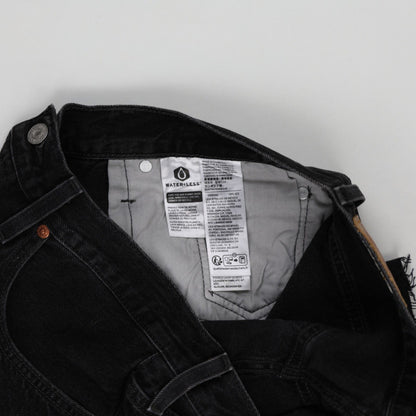 Levi's 501 Vintage Black Denim Shorts 34W 8 Inch Inseam Cotton