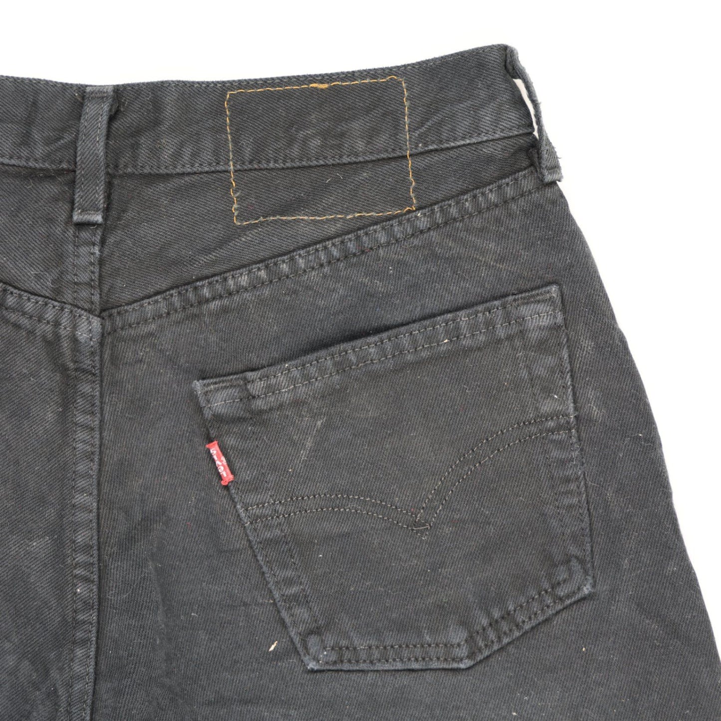Levi's Women's Black Distressed Denim Shorts Size 30 Cotton Denim 6 Inch Inseam