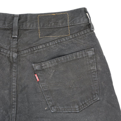 Levi's Women's Black Distressed Denim Shorts Size 30 Cotton Denim 6 Inch Inseam