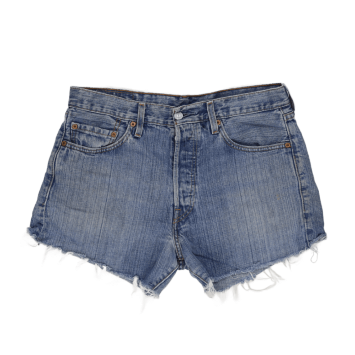 Levi's Vintage Blue Cut-Off Denim Shorts Women's W30 Cotton Denim 7 Inseam