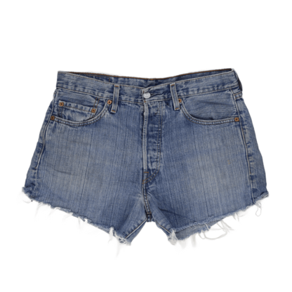 Levi's Vintage Blue Cut-Off Denim Shorts Women's W30 Cotton Denim 7 Inseam