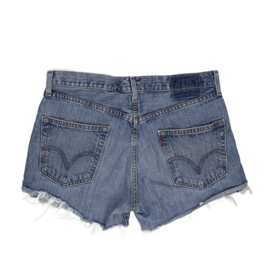 Levi's Vintage Blue Cut-Off Denim Shorts Women's W30 Cotton Denim 7 Inseam