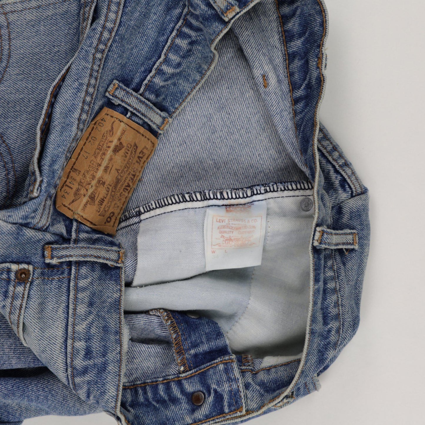 Levi's Vintage High Waist Denim Shorts Light Blue W30 Cotton 4 In Inseam