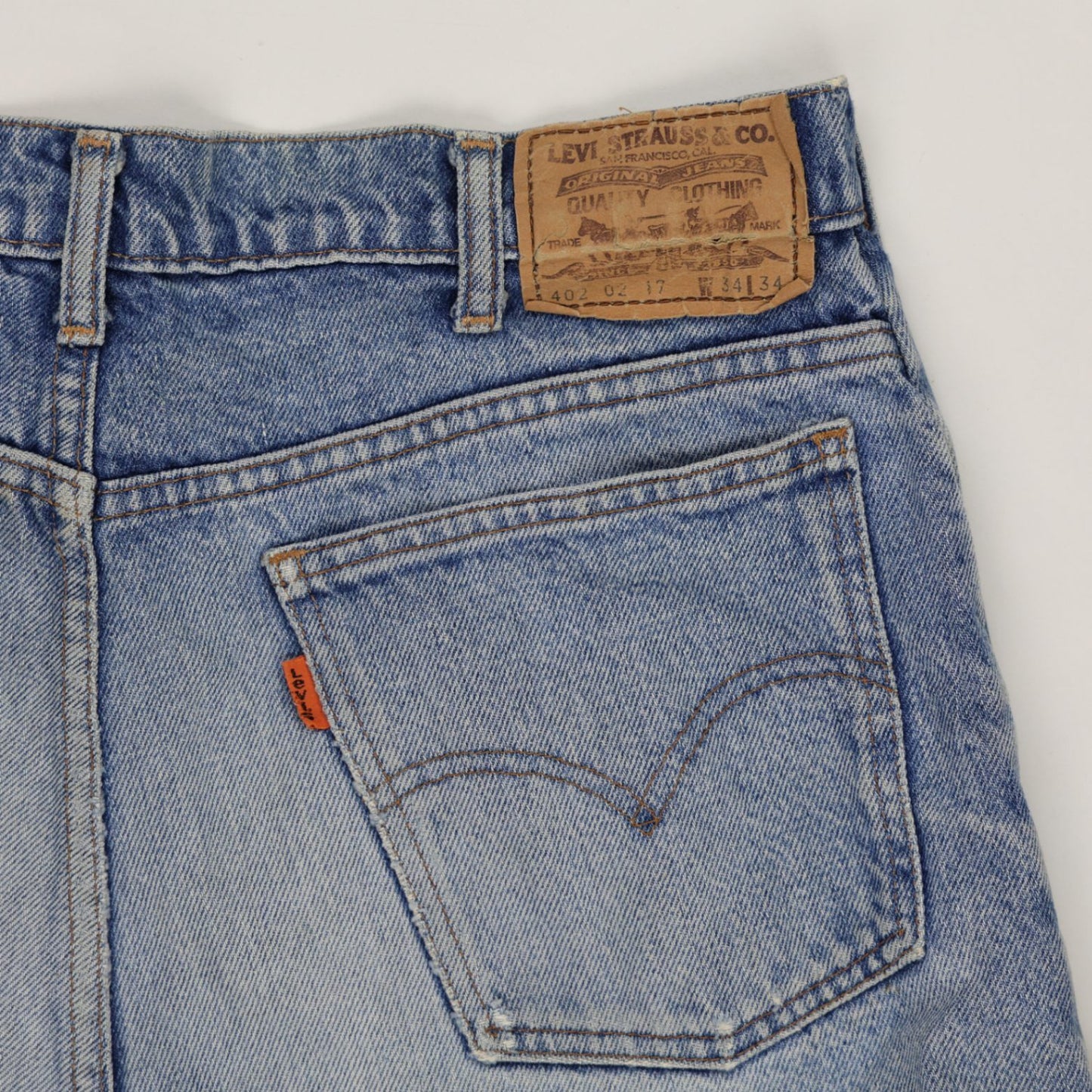 Levi's Vintage High Waist Denim Shorts Light Blue W30 Cotton 4 In Inseam