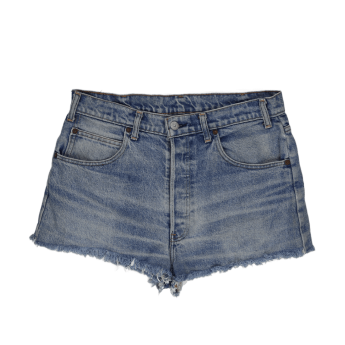 Levi's Vintage High Waist Denim Shorts Light Blue W30 Cotton 4 In Inseam