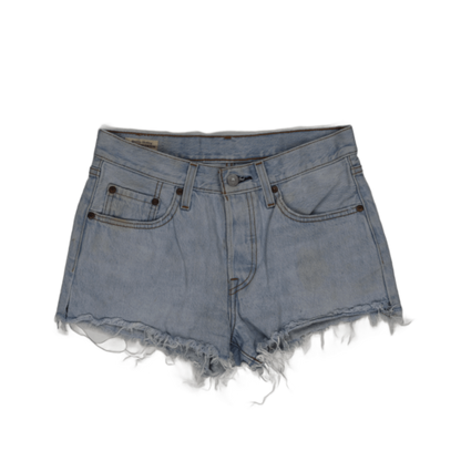 Levi's 501 High Waist Light Blue Denim Cut Off Shorts W30 100% Cotton Vintage