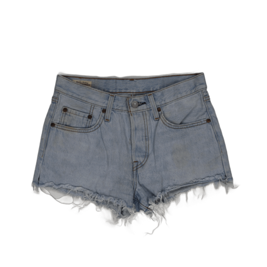 Levi's 501 High Waist Light Blue Denim Cut Off Shorts W30 100% Cotton Vintage