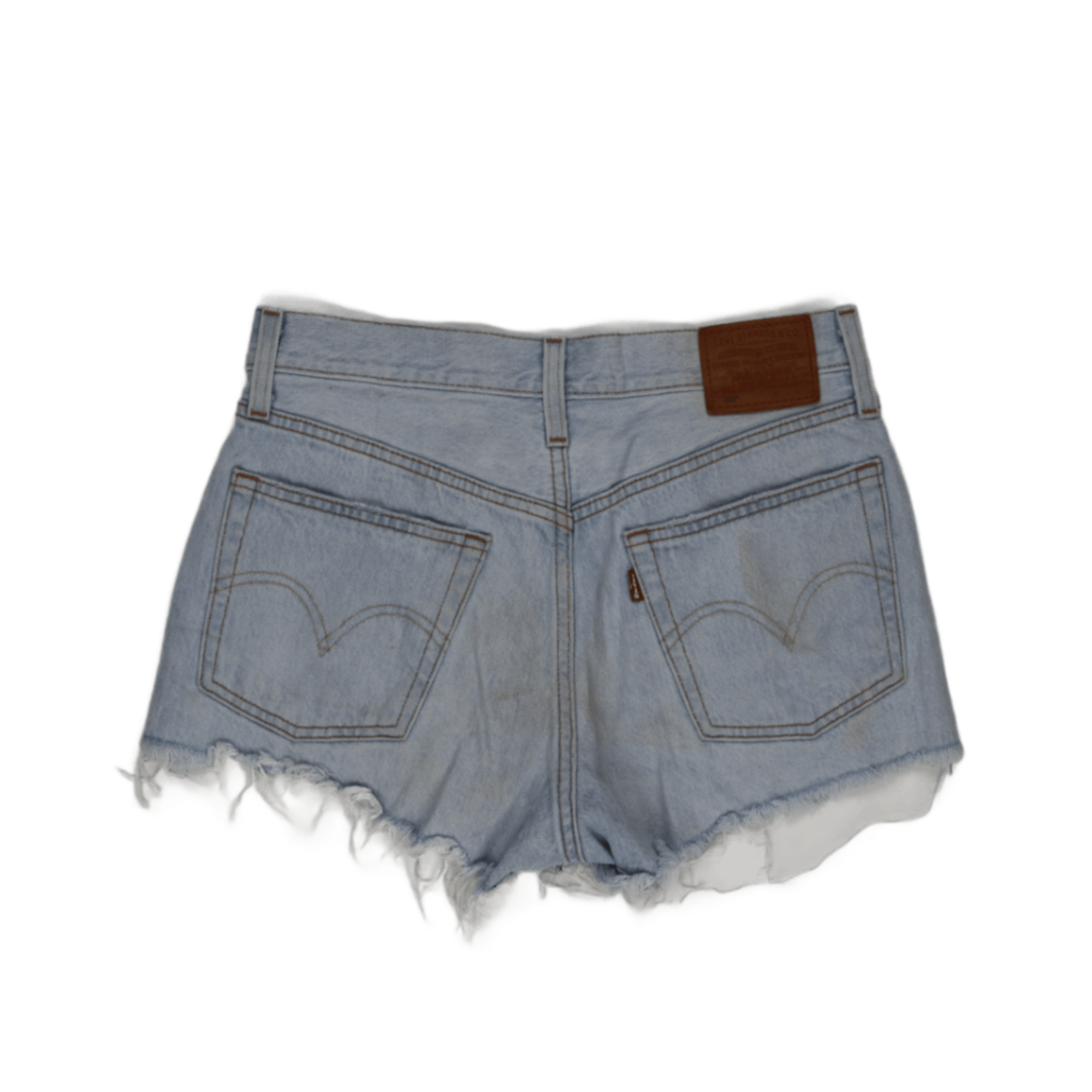 Levi's 501 High Waist Light Blue Denim Cut Off Shorts W30 100% Cotton Vintage
