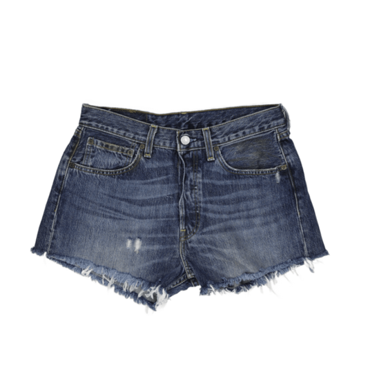 Levi's 501 High Waisted Vintage Denim Shorts Blue Size 28 Cotton