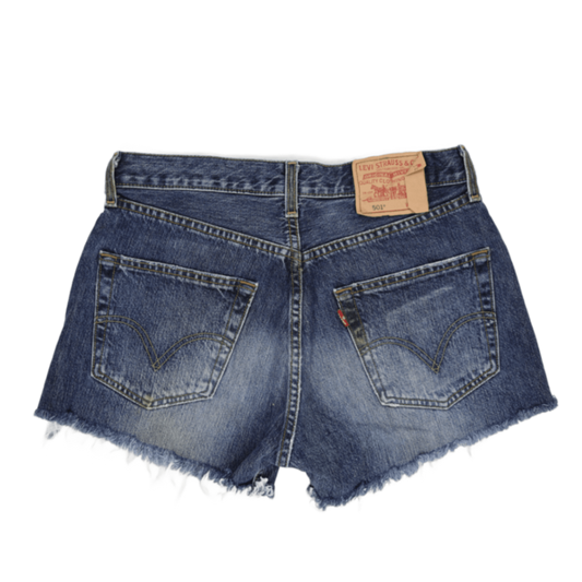 Levi's 501 High Waisted Vintage Denim Shorts Blue Size 28 Cotton