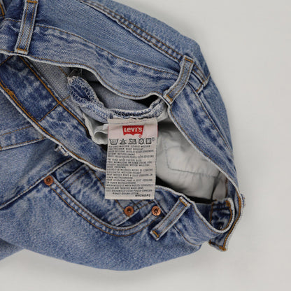 Levi's 501 High-Waisted Vintage Denim Shorts Classic Blue W28 100% Cotton Frayed Hem