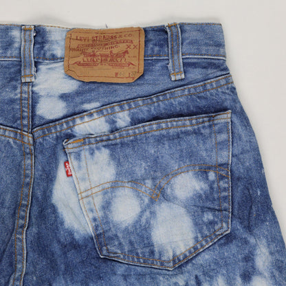 Levi's Vintage Distressed Denim Shorts Blue Tie Dye Womens W31 Cotton