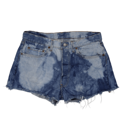 Levi's Vintage Distressed Denim Shorts Blue Tie Dye Womens W31 Cotton
