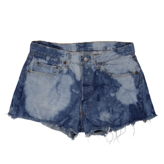 Levi's Vintage Distressed Denim Shorts Blue Tie Dye Womens W31 Cotton