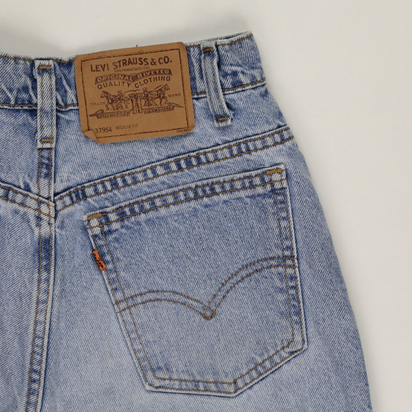 Levi's 954 Vintage Denim Shorts Classic Blue 29W 100% Cotton High-Waisted