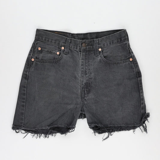 Levi's Black Distressed Denim Shorts W31 L32 Vintage Cotton