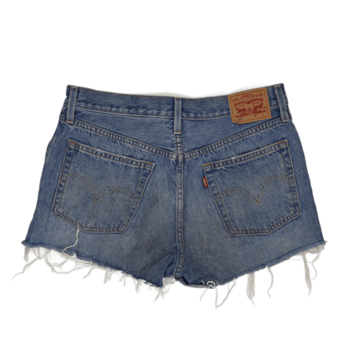 Levi's 501 Vintage Distressed Denim Shorts Blue W32 Cotton Denim