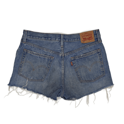 Levi's 501 Vintage Distressed Denim Shorts Blue W32 Cotton Denim