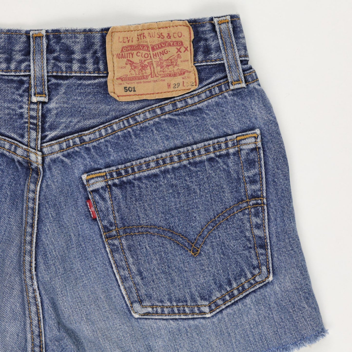 Levi's 501 Vintage Denim Cut Off Shorts Blue W29 L21 Cotton