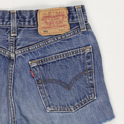 Levi's 501 Vintage Denim Cut Off Shorts Blue W29 L21 Cotton