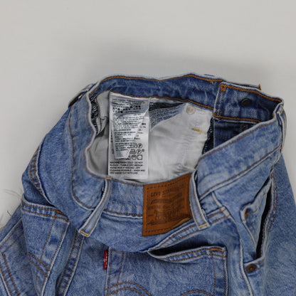 Levi's High Waisted Distressed Blue Denim Shorts W29 Vintage 100% Cotton