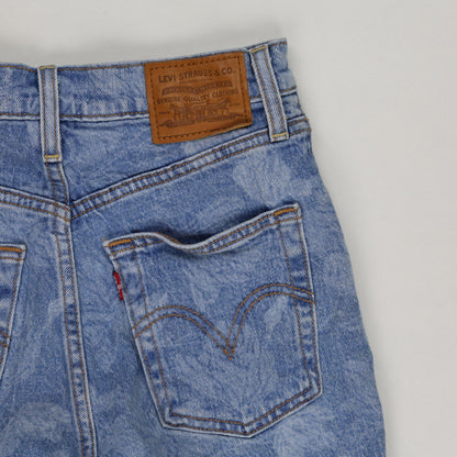 Levi's High Waisted Distressed Blue Denim Shorts W29 Vintage 100% Cotton