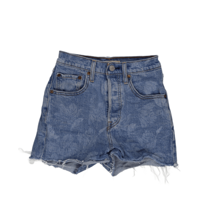 Levi's High Waisted Distressed Blue Denim Shorts W29 Vintage 100% Cotton