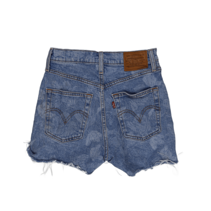 Levi's High Waisted Distressed Blue Denim Shorts W29 Vintage 100% Cotton