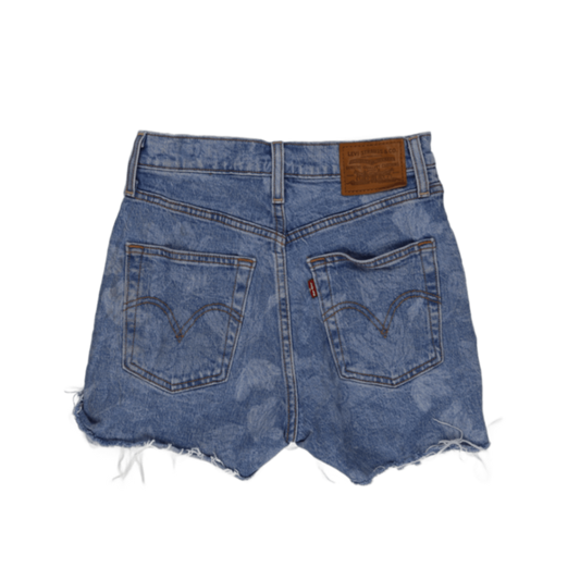 Levi's High Waisted Distressed Blue Denim Shorts W29 Vintage 100% Cotton