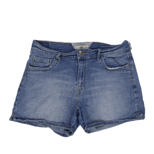 Levi's Women's Blue Denim Shorts 10 Inch Inseam Size 12 Cotton Elastane