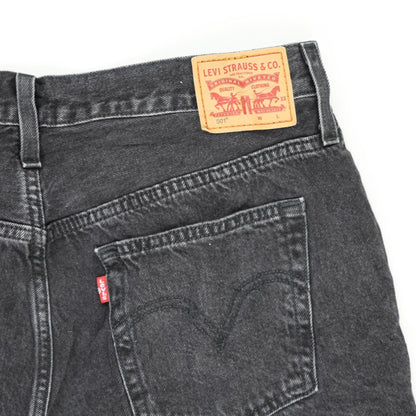 Levi's 501 Women's Vintage Black Denim Cut Off Shorts W31 Cotton