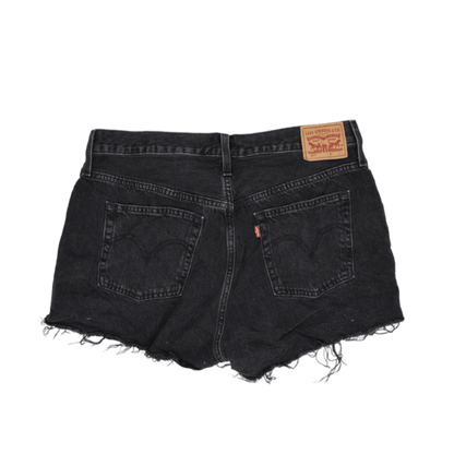 Levi's 501 Women's Vintage Black Denim Cut Off Shorts W31 Cotton