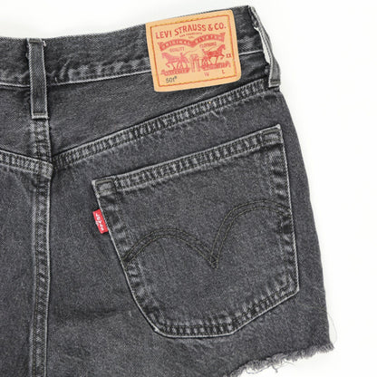 Levi's 501 High Rise Black Denim Shorts W31 L30 100% Cotton Vintage Women's Clothing