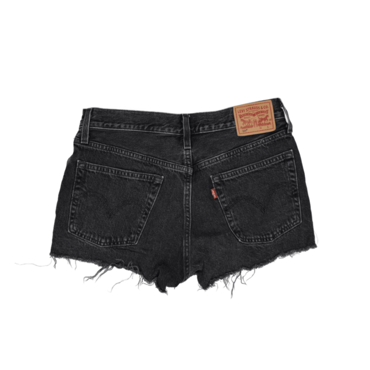 Levi's 501 High Rise Black Denim Shorts W31 L30 100% Cotton Vintage Women's Clothing